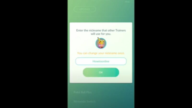 how to change name in pokemon go
