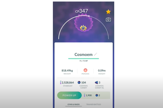 how to evolve cosmoem pokemon go