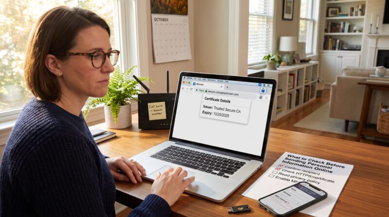 What to Check Before Sending Personal Information Online