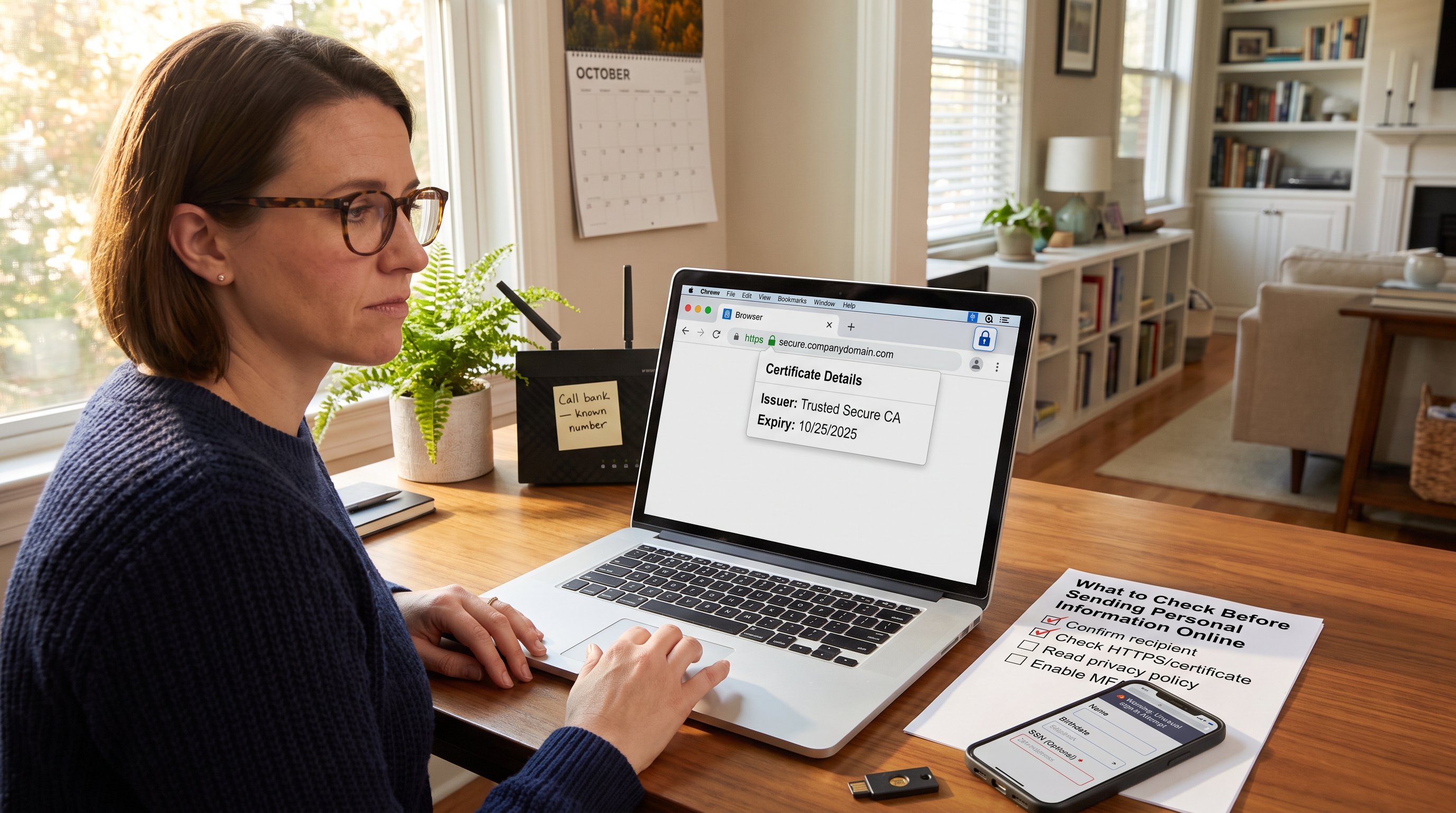 What to Check Before Sending Personal Information Online